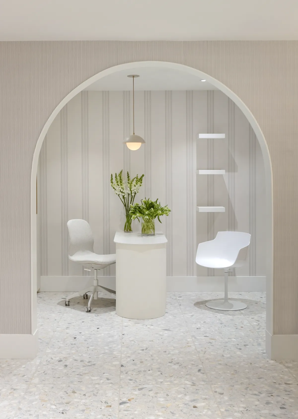 Quiet treatment area at Wish Dry Bar in downtown Vancouver